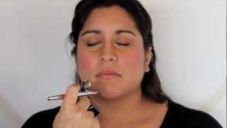 How to cover acne and acne scars using an airbrush [upl. by Nuarb]