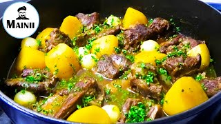 Navarin de Mouton recipe  Französisches Lammragout Rezept auf Deutsch [upl. by Attesor]