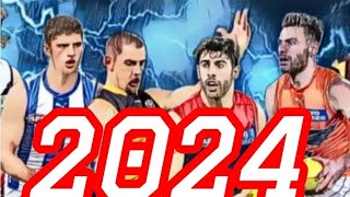 PREDICITING THE ENTIRE 2024 AFL SEASON AFL LADDER AWARDS GF AWARDS AA TEAM [upl. by Arahsal]