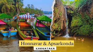 Apsarkonda Waterfalls  Honnavar Backwater Boating  Honnavar  Mangrove Forest  Karnataka [upl. by Anyt50]