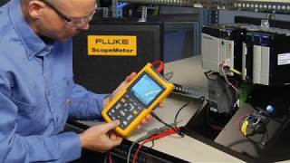 How to Test a Proximity Switch With The Fluke 120B Series Industrial Handheld Oscilloscope [upl. by Maharg]