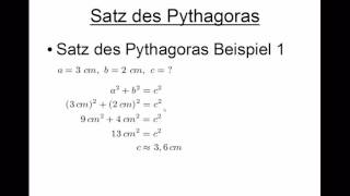 Satz des Pythagoras Beispiele  Erklärung [upl. by Shamrao]