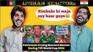 Pak Team fans Crying memes moments During T20 Worldcup  Afghan Reaction [upl. by Ellerahs249]