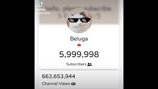 Exact Moment Beluga Hit 6 Million Subscribers  Ft Belupacito  Shorts 45 [upl. by Omixam538]