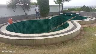 swimming pool tile work complete [upl. by Studdard]