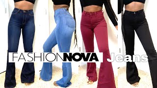 FASHION NOVA JEANS TRY ON HAUL  Flare amp Skinny Jeans  Size 5 [upl. by Essa]