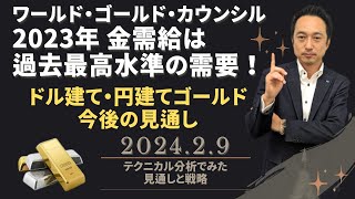 【金需給】ワールドゴールドカウンシル発表の2023年ゴールド需給データを解説、NYゴールド・JPX金のチャート分析【金相場】テクニカル分析でみた見通しと戦略 200240209配信 [upl. by Hansen]