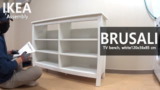 How to Assemble IKEA  이케아 BRUSALI 브루살리 TV장식장 화이트 조립하기 [upl. by Noterb]