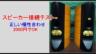 オーディオ Audio ２０００円で正確にスピーカーの位相極性チェックします。 [upl. by Norrahs349]