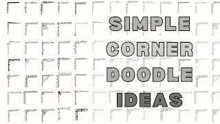 Simple Corner Doodle Ideas [upl. by Yruam283]