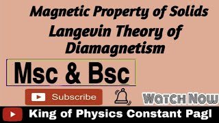 Langevin Theory of Diamagnetism [upl. by Madra]