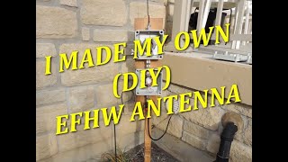 EFHW WIRE ANTENNA  DIY USING A 20 METER SPEAKER WIRE [upl. by Netsriik]