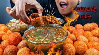 SPICY PANIPURI CHALLENGE  PANIPURI EATING CHALLENGE  INDIAN STREET FOOD  EATING VERY SPICY FOOD [upl. by Sakram346]