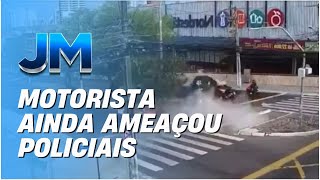 Vídeo mostra acidente com carro desgovernado em cruzamento de avenidas em Natal  JM 21102024 [upl. by Bartolemo]