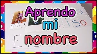 Actividades para aprender a identificar el nombre  Aprendo mi nombre [upl. by Halivah]