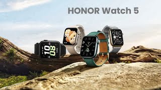 HONOR Watch 5  First Look  Review Full Specifications [upl. by Rainah]