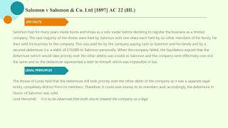 Salomon v Salomon The Case that Defined Corporate Law [upl. by Quenna]