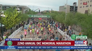 22nd Annual Oklahoma City Memorial Marathon begins [upl. by Tterb]