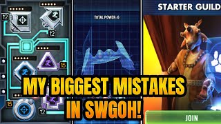 Learn From My Mistakes My 3 Biggest Regrets In SWGOH [upl. by Skrap]