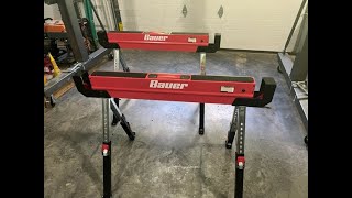 Harbor Freight Bauer Sawhorse Review  CBH [upl. by Essirahs721]