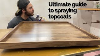 Ultimate guide to spraying top coats  HVLP  Woodworking [upl. by Ahsilram]