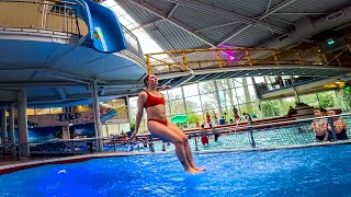 High JUMP to DEEP Water at TIKIBAD Duinrell Waterpark [upl. by Grae]