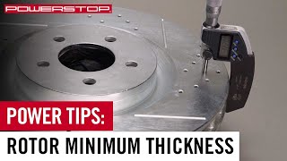 Do You Need New Rotors Understanding Minimum Rotor Thickness  PowerStop [upl. by Lowry]