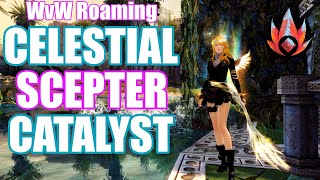 GW2  WvW Roaming Celestial Scepter Catalyst  Guild Wars 2 Build  Elementalist Gameplay EoD [upl. by Bohlen]