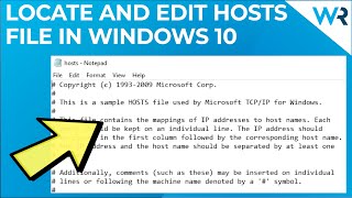 How to locate and edit the hosts file in Windows 10 [upl. by Solegna146]