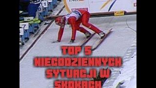 TOP 5 niecodziennych sytuacji w skokach narciarskich [upl. by Apur677]