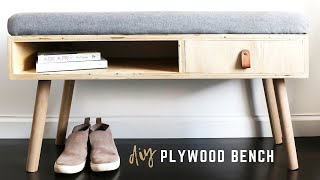 DIY Storage Bench With Upholstered Seat [upl. by Brandes230]