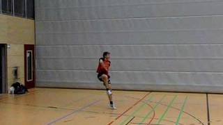 Volleyball Zeitlupe ExFH20 210fps Sascha Sprungaufschlag 2 [upl. by Roskes]