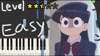 Hikare Inochi  Komi Cant Communicate ED│Easy Piano Tutorial [upl. by Celka847]