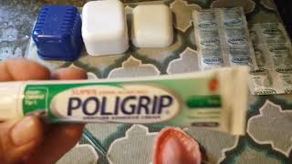 POLIGRIP UPDATE Tutorial Tutorial No zinc No flavor no color Is it better that Fixodent [upl. by Ahsaret]