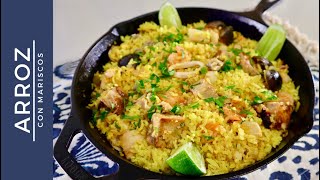 ARROZ CON MARISCOS 🦐  Cómo hacer un Arroz con Mariscos Económico💰97 [upl. by Scheck]