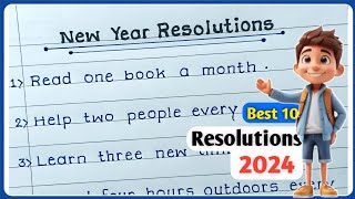 New Year Resolutions 2024 For Students  New Year resolutions 2024  resolutions newyear2024essay [upl. by Eitra5]