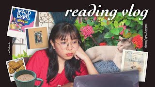 reading vlog 𖤓 audiobooks middle grade fantasy achieving 2nd second reading goal [upl. by Ecydnac]