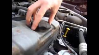 How to top up engine oil shown on Peugeot 206 [upl. by Aroved271]