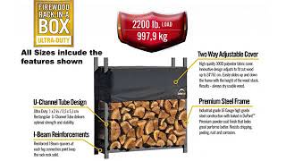 Must See Review 2017 ShelterLogic Heavy Duty Firewood Rack with Cover Black [upl. by Leoine]