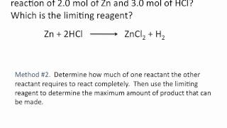 Limiting Reagent  Chemistry Tutorial [upl. by Brieta389]