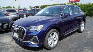 2023 Audi Q3 S Line Premium Plus Navarra Blue  Video Tour with Hunter [upl. by Galer]