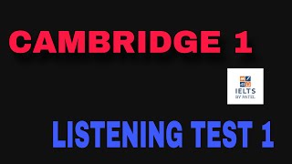 CAMBRIDGE 1 LISTENING TEST 1 WITH ANSWERS [upl. by Martens]