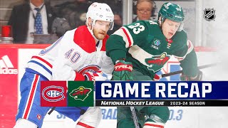 Canadiens  Wild 1221  NHL Highlights 2023 [upl. by Kahl]