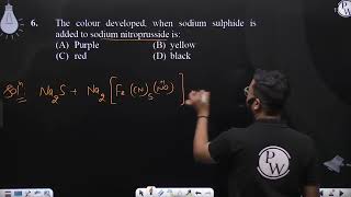 The colour developed when sodium sulphide is added to sodium nitroprusside isampnbsp [upl. by Htebazila]