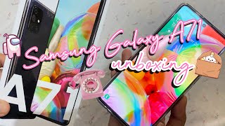 Samsung Galaxy A71 unboxing 💜📲 [upl. by Kentigera418]