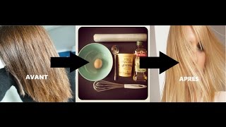 Tuto cheveux  Recette de masque maison naturelle pour éclaircir vos cheveux [upl. by Derfnam]