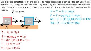 Física  Fuerza de fricción  Ejemplo 8 [upl. by Nadoj]