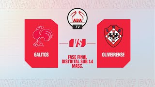 Fase Final Distrital de Sub 14 Masculino  Galitos vs Oliveirense [upl. by Bettye465]