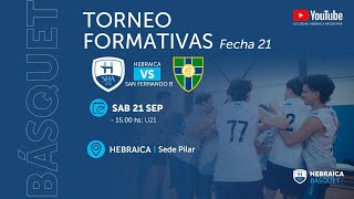 BASQUET FEBAMBA  FORMATIVAS HEBRAICA VS SAN FERNANDO  U21 [upl. by Salter]