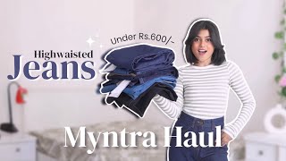 I ordered High Waist Jeans from Myntra  Highwaist Jeans  Straight Fit Jeans Wide leg jeans [upl. by Shem]